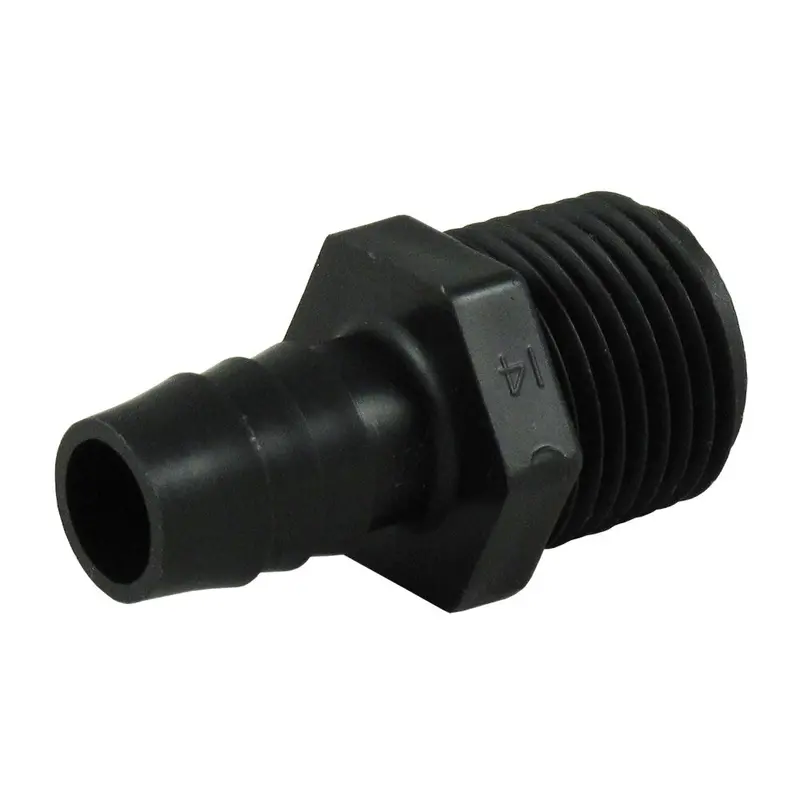 Polyethylene Male Barb Connector: 1/2" Id Barb To 1/2" Male Npt 1