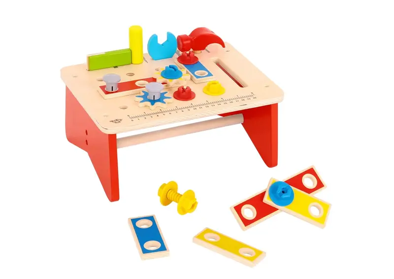 Pretend Play Wooden Tool Bench Set For Young Carpenters 1