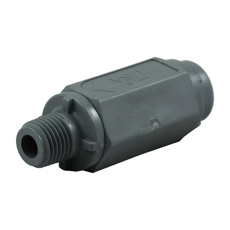 Pvc 426 Series Gray Inline Check Valve — 1/4" Fpt X 1/4" Mpt, Buna-N Seals 1