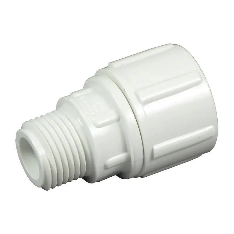 Pvc Garden Hose Adapter With Swivel — 3/4" Female Garden Hose × 1/2" Male Pipe Thread 1