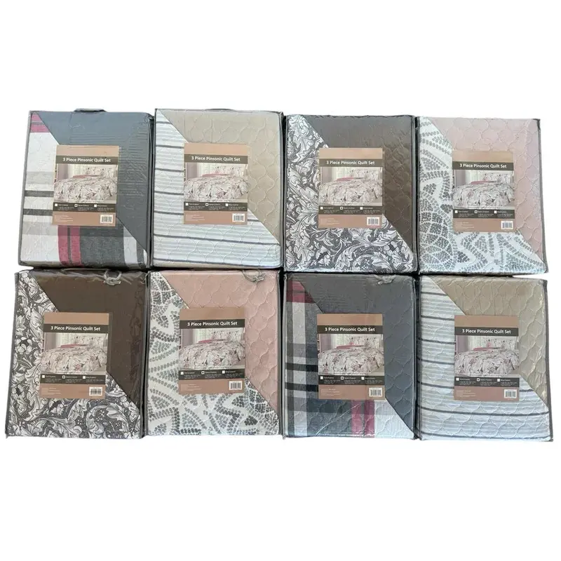Reversible Quilt Set – 3-Piece Cozy Bedding Collection 1