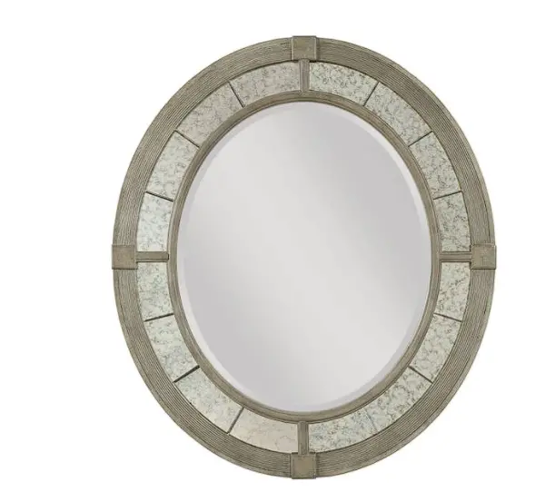 Rococo-Style Oval Wall Mirror With Ornate Frame 1