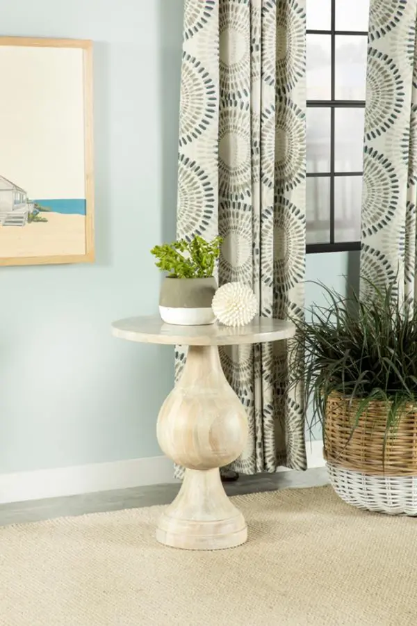 Round Pedestal Accent Table – Minimalist Design For Living Or Entry Spaces 1