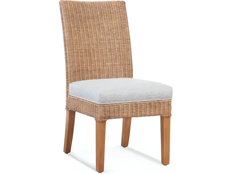 Rustic Farmhouse Side Chair With Distressed Wood Frame 1