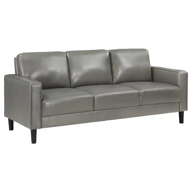 Ruth Grey Track-Arm Sofa Set – 2-Piece Upholstered Living Room Collection 1