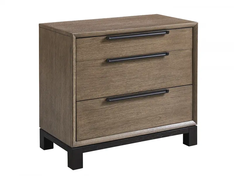 Rutledge Contemporary Nightstand With Open Shelving 1