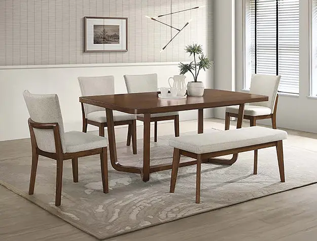 Salerno 6-Piece Dining Group – Elegant Solid Wood Table & Chairs 1