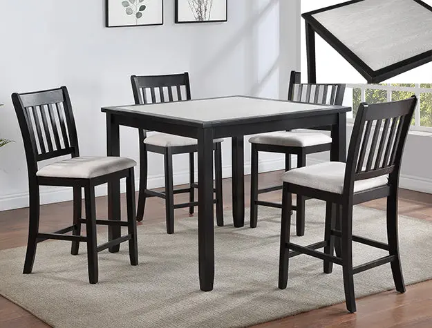 Salvador Counter-Height Dining Set – 5-Piece Bar Seating Ensemble 1