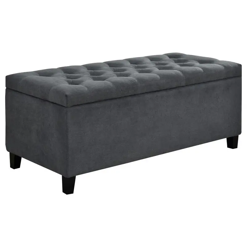 Samir Charcoal Lift-Top Storage Bench With Hidden Compartment 1