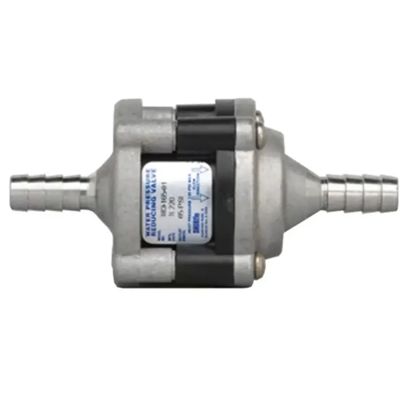 Shurflo 183-150-01 Pressure Reducing Valve – 50 Psi, 3/8" Barb Connections, Full Stainless Steel Body & Fittings 1
