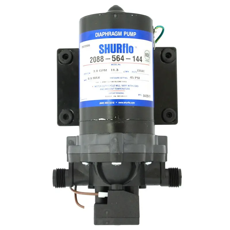 Shurflo 2088-564-144 3.0 Gpm Delivery Pump — 45 Psi, 230Vac (No Power Cord) 1