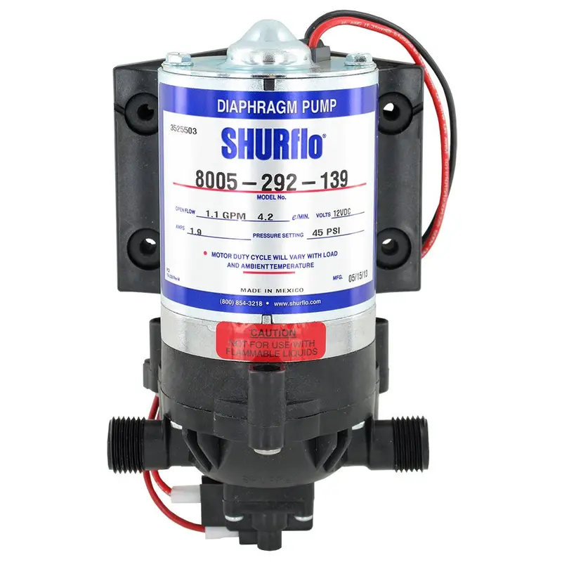 Shurflo 8005-292-139 12Vdc Demand Pump – 1.1 Gpm, 60 Psi (No Power Cord Included) 1