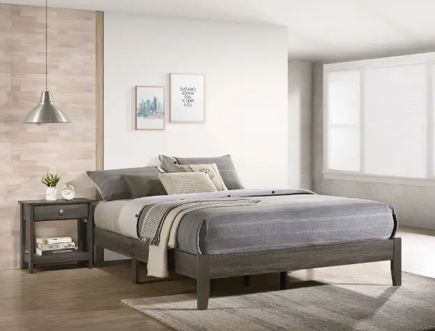 Skyler Queen-Sized Low-Profile Platform Bed 1