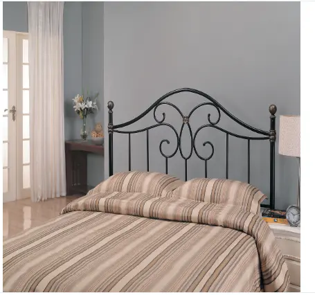 Sleek Black Metal Full/Queen-Sized Bed Headboard 1