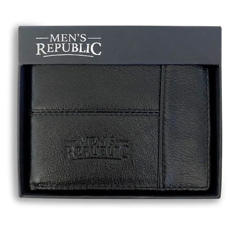 Slim Leather Travel Wallet – Elegant Father’S Day Gift In Premium Black Finish 1