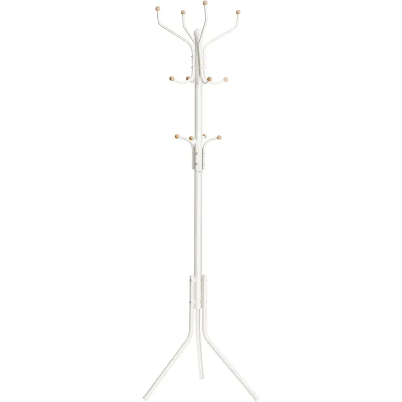 Songmics White Hall Tree – 182 Cm Metal Coat Rack With Modern Entryway Design 1