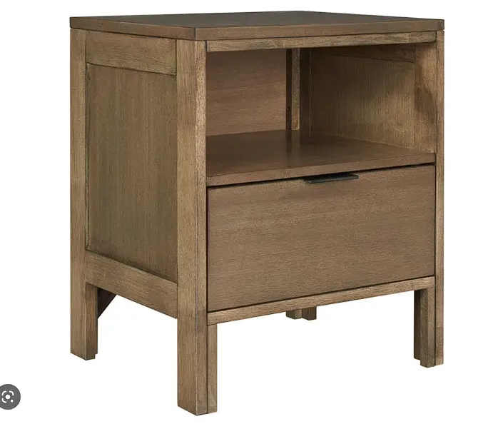 Strategy Minimalist Nightstand With Metal Accents 1