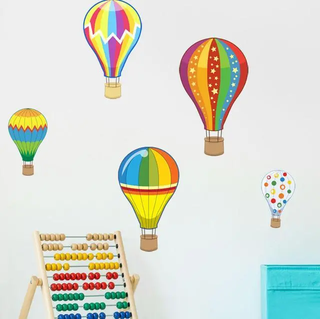 Stylized Hot Air Balloon Wall Stickers For Nurseries 1