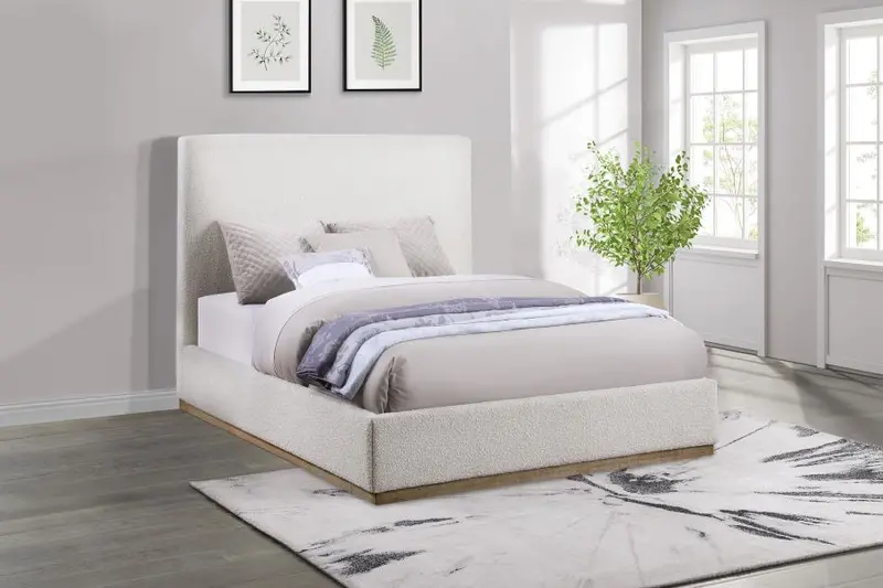 Symmetry Bedroom Suite | Coordinated Bed, Nightstand, Dresser, And Mirror Set In Contemporary Style 1