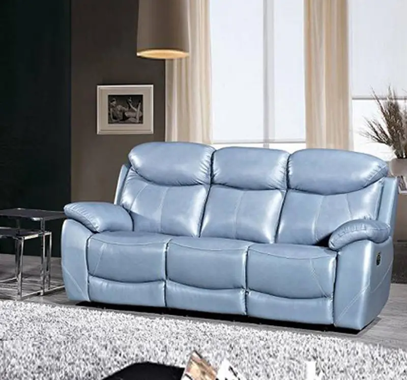 Teal Reclining Living Room Sofa 1