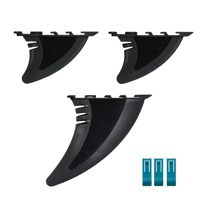 Triple-Fin Set: 1 Center + 2 Side Fins For Groove Base Sups 1