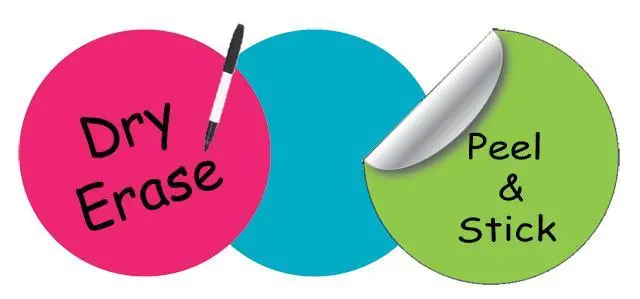 Tropical-Tone Dry-Erase Dot Wall Decals 1