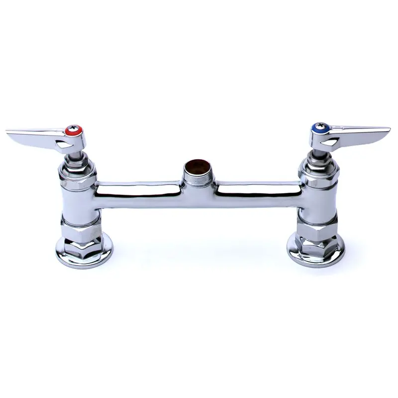 T&S Brass B-0220-Ln Deck-Mount Swivel Base Mixer – 8-Inch Centers, Nozzle Not Included 1