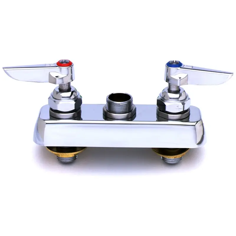 T&S Brass B-1110-Ln Deck-Mounted Workboard Faucet – 4" Center-To-Center, Nozzle Not Included 1