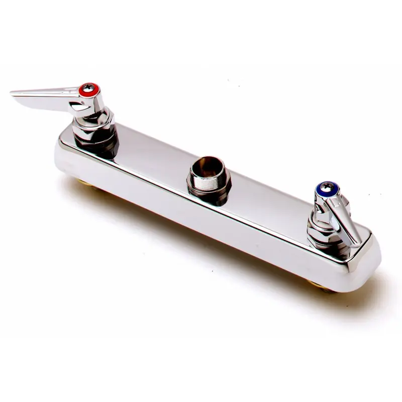T&S Brass B-1120-Ln Deck-Mount Workboard Faucet – 8" Center-To-Center, Nozzle-Free 1