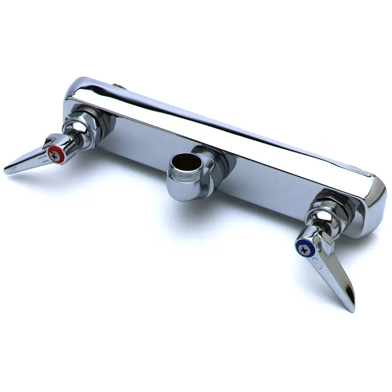 T&S Brass B-1125-Ln Wall-Mounted Workboard Faucet – 8" Centers, Nozzle Excluded 1