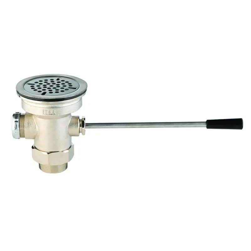 T&S Brass B-3970 Lever Waste Valve — Designed For 3-1/2" Sink Openings With 2" × 1-1/2" Adapters 1