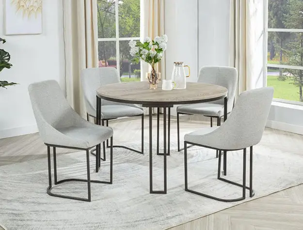 Verano 5-Piece Dining Set – Contemporary Indoor/Outdoor Ready Design 1