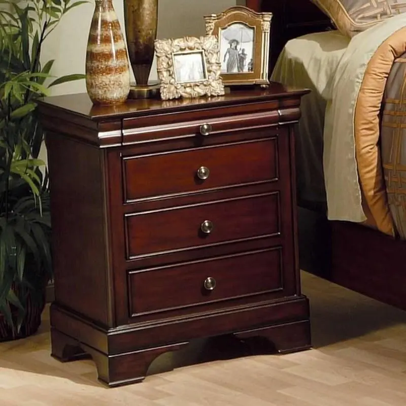 Versailles Nightstand – 3-Drawer Wood Accent Piece (Model 201482) 1