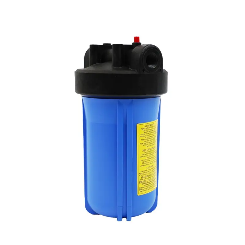 Watts 10" Full-Flow Blue Filter Housing With Pressure Relief – 3/4" Inlet/Outlet 1