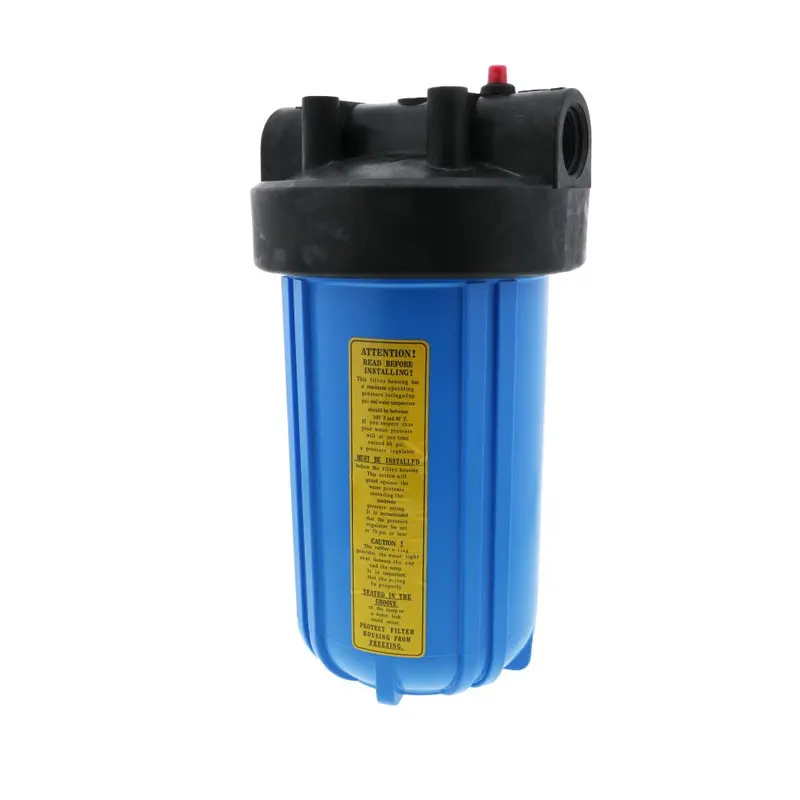 Watts Flowmatic 10-Inch Full-Flow Black-And-Blue Water Filter Housing With Pressure Relief 1