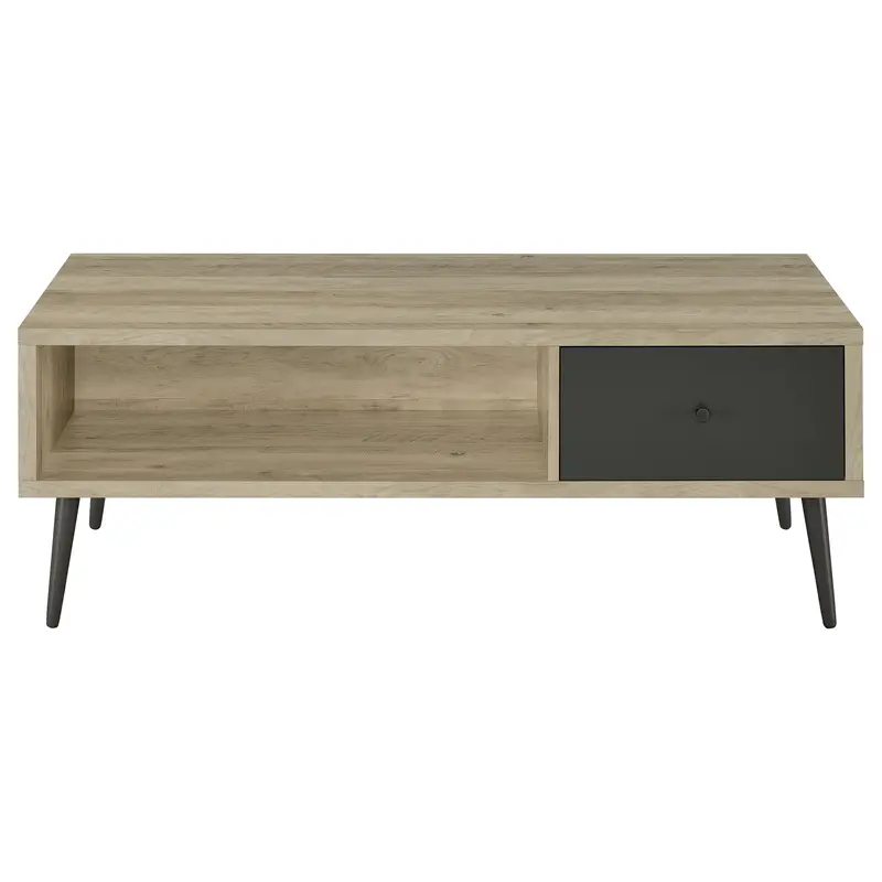 Welsh Distressed Pine Engineered Wood Coffee Table With Single Drawer 1