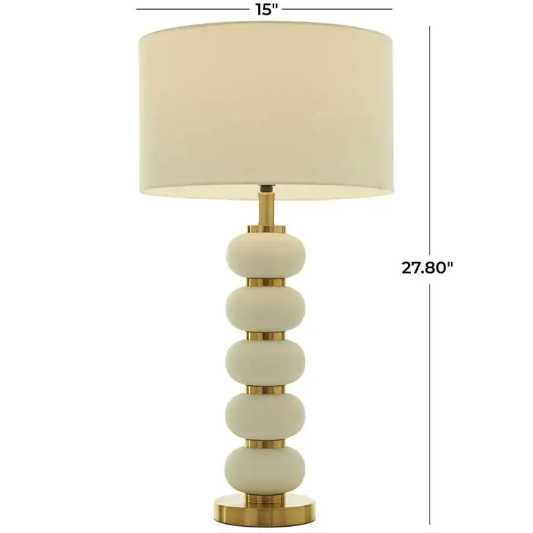 White Metal Contemporary Floor Or Table Lamp 1