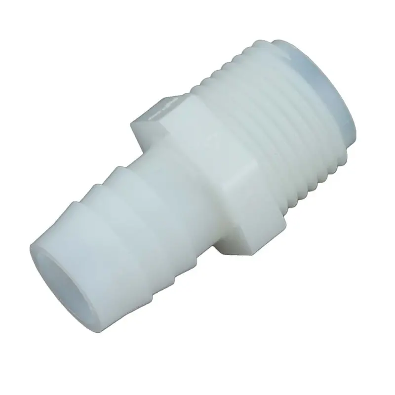 White Nylon Male Barb Connector — 5/8" Id Barb × 1/2" Male Npt 1