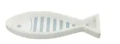 White Wooden Fish-Shaped Wall Tray With Organic Silhouette 1