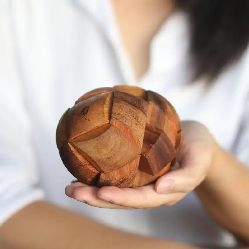 Wooden Football Puzzle – Brain-Teasing Disassembly Challenge For Dad 1