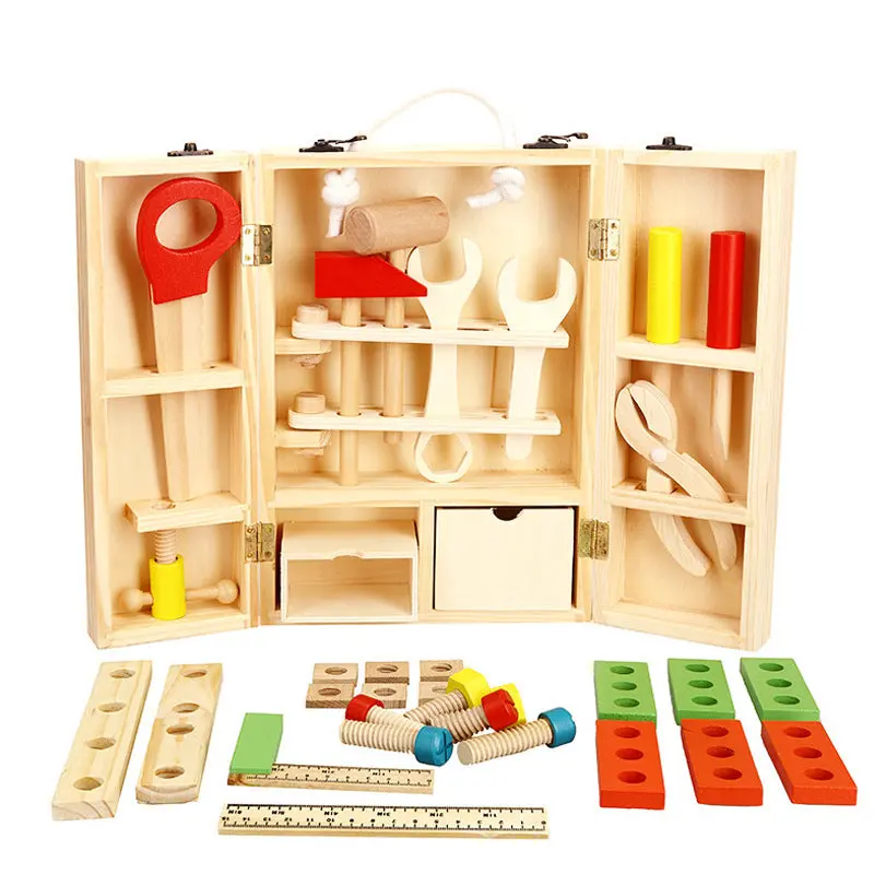 Wooden Pretend Tool Box Set – Educational Role-Play Kit For Building And Repair Imaginative Play 1